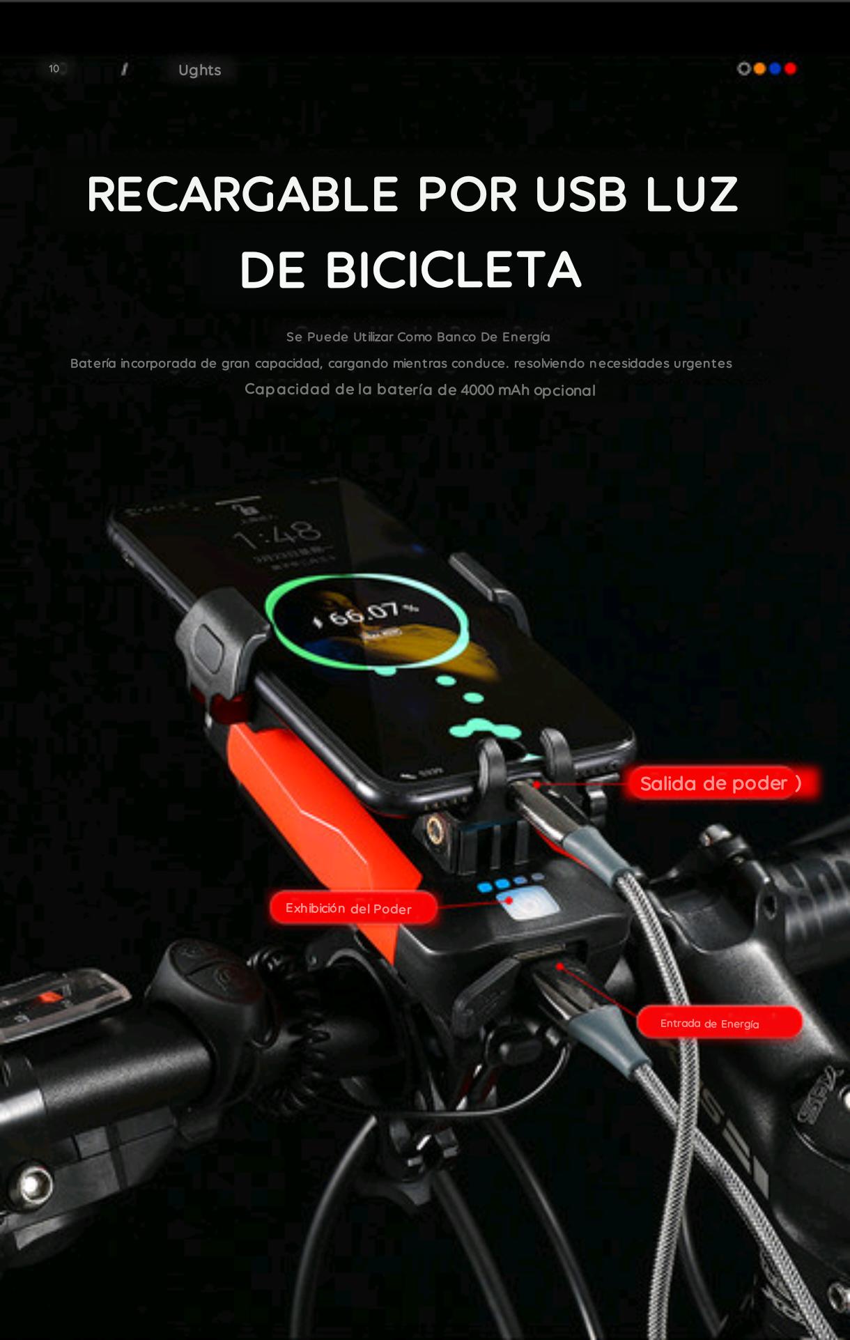 Linterna Bicicleta Soporte De Celular