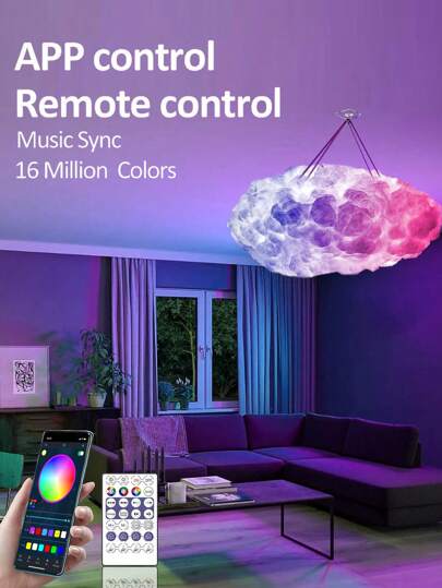 LUZ DE NUBE RGB BLUETOOTH LAMPARA LED 3D