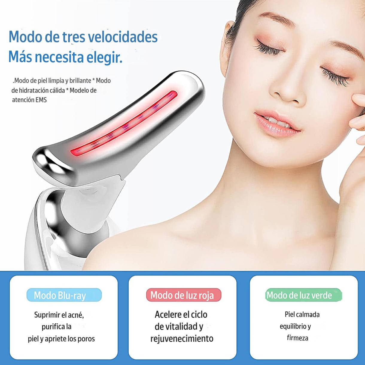 Masajeador Reafirmante Facial con 3 LED