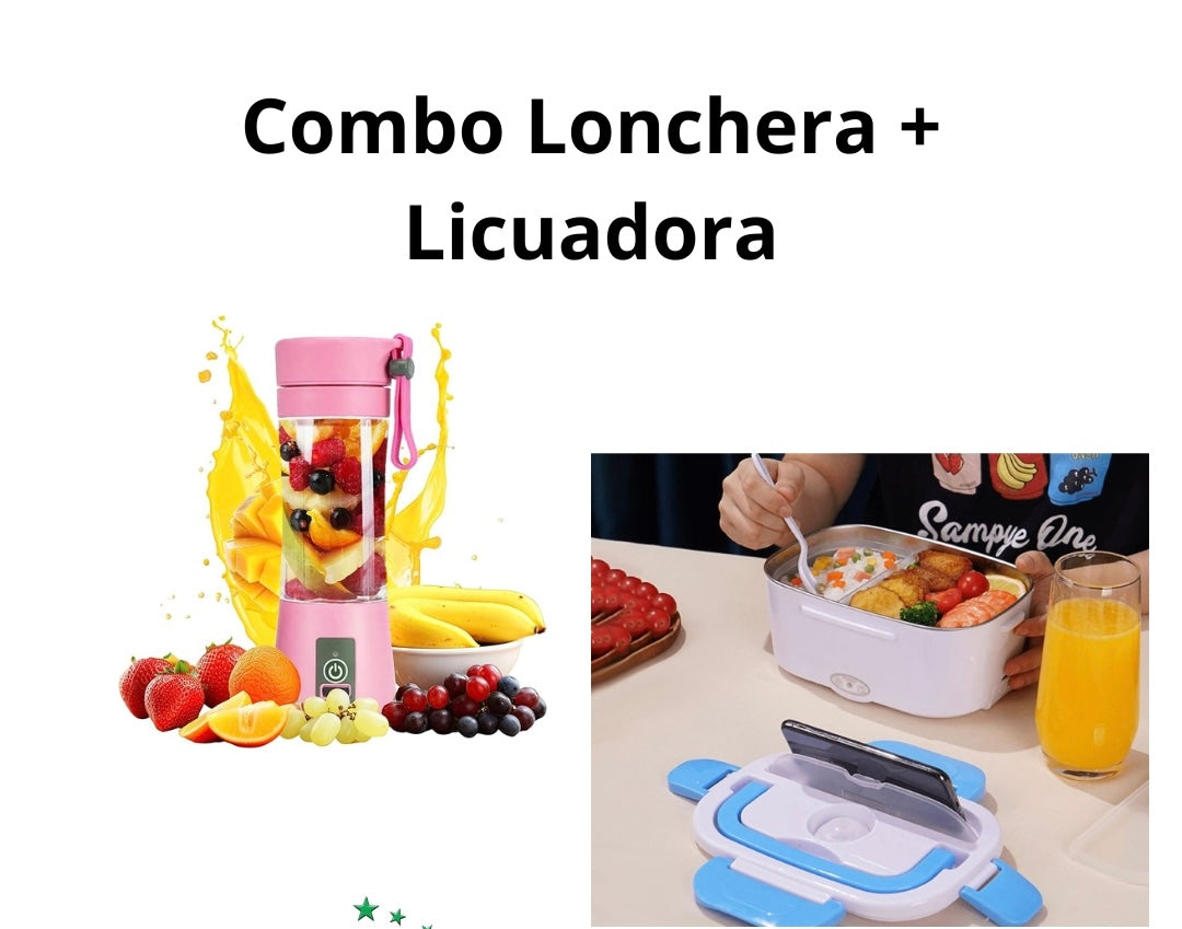 Combo lonchera eléctrica y licuadora